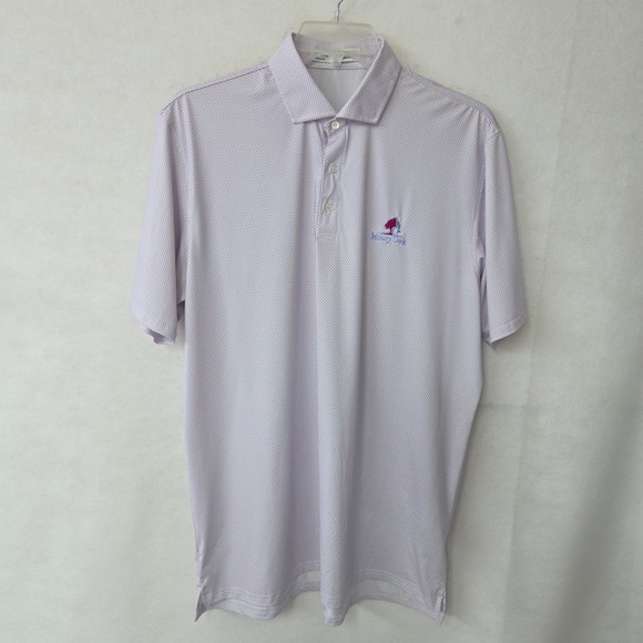 Holderness & Bourne Other - Holderness & Bourne Men XL The Demaret Golf Polo Shirt White Pink Blue Mossy Oak